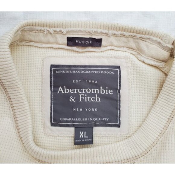 VTG Y2K Abercrombie Cream Thermal Top Sz XL A&F Twilight Bella Swan Fairy Grunge - Picture 4 of 9